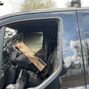 FORD TRANSIT CUSTOM 2021 CREWCAB O/S DRIVERS SIDE OPENING DOOR/GLAZED(BLACK) 6