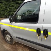 VAUXHALL COMBO / DOBLO 2018 N/S PASSENGER DOOR COMPLETE WITH GLASS