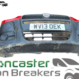 FIAT DOBLO 2013 COMPLETE FRONT BUMPER RED/BLACK