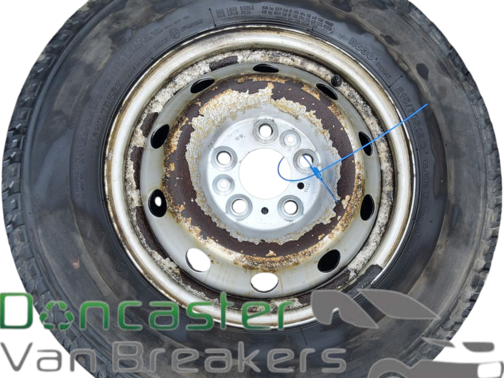 PEUGEOT BOXER 2019 STEEL WHEEL AND TYRE 215/70/R15 BRIDGESTONE TYRE 8MM ...