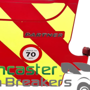 PEUGEOT PARTNER 2016 O/S REAR DOOR IN RED