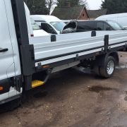 FORD TRANSIT 2023 DROPSIDE BODY ALMOST 6 METRES LONG WITH CHASSIS EXTENSIONS IDEAL SCAFFOLD OR PALLET USE