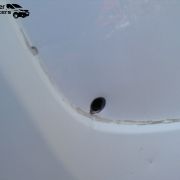 FORD TRANSIT MK8 2017 N/S/R DOOR FEW MARKS+DENT (NOT TOO BAD) SMALL HOLE